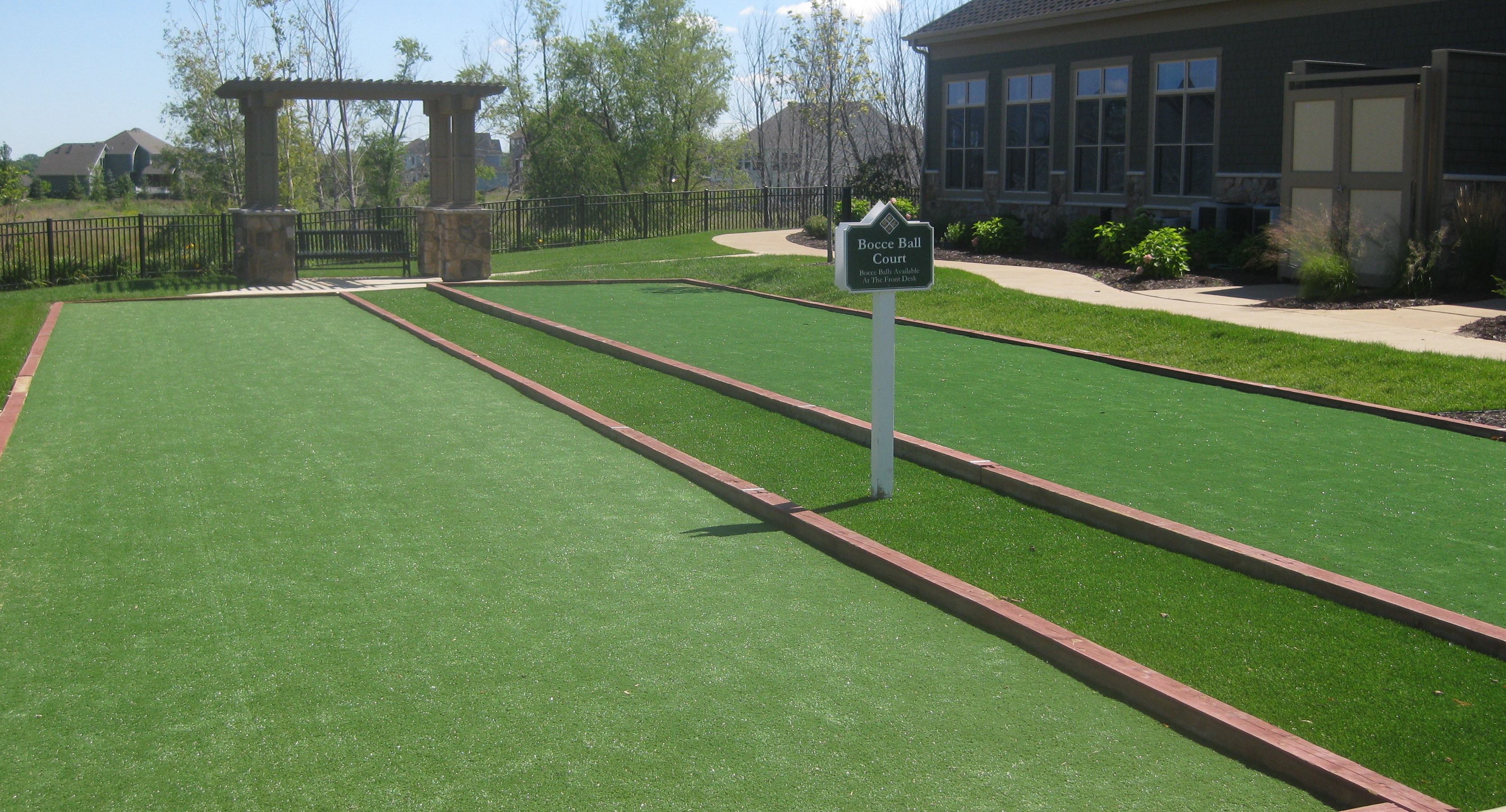 Synthetic Turf Bocce Ball Court