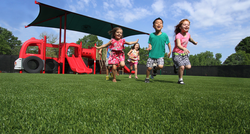 XGrass playground turf with happy kids